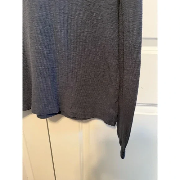 Mutual Weave Mens Hoodie Henley Long Sleeve Top Casual Blue Medium - Picture 3 of 6